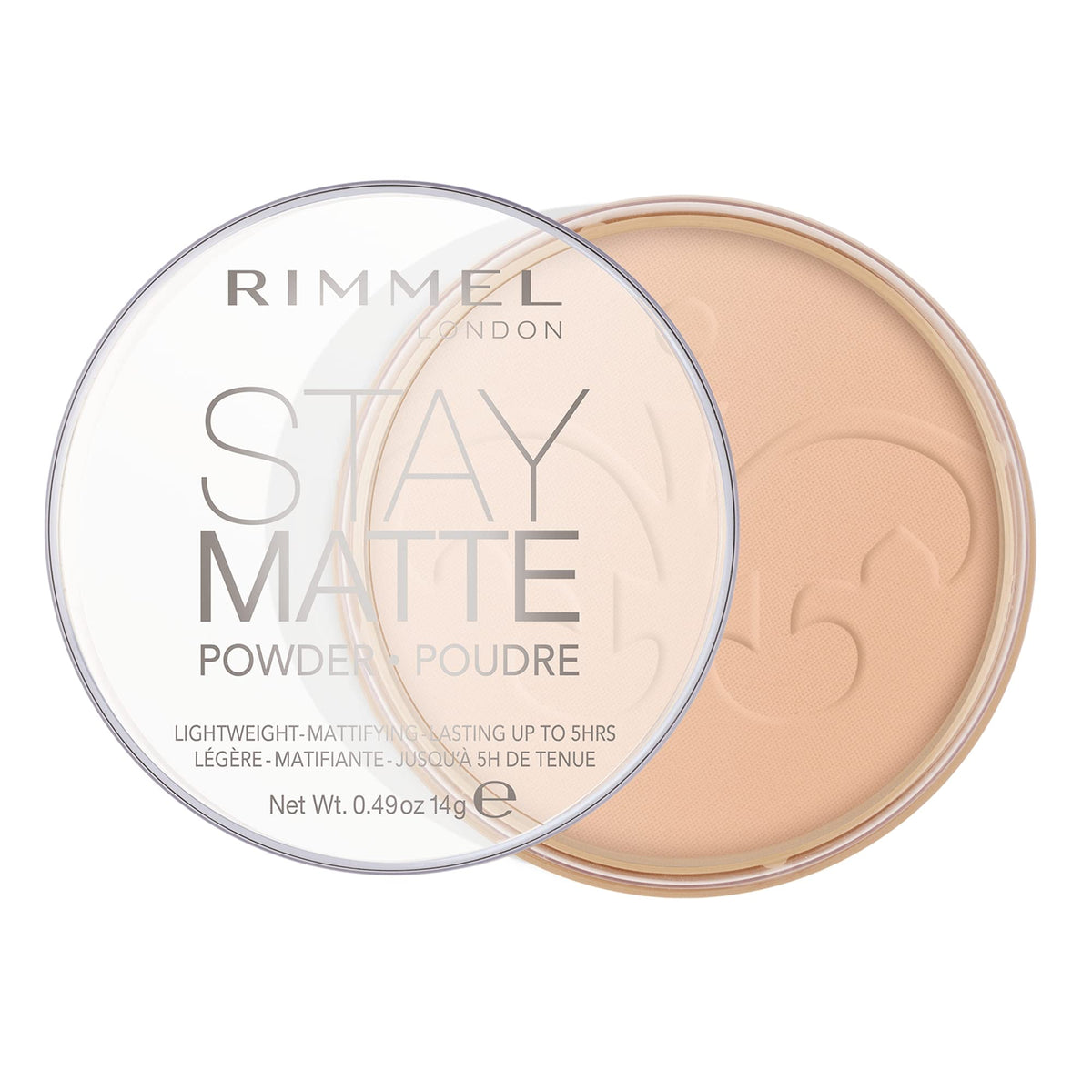 Rimmel Stay Matte Pressed Powder, Silky Beige - 0.49 Oz Oil-Control Makeup Setting Powder