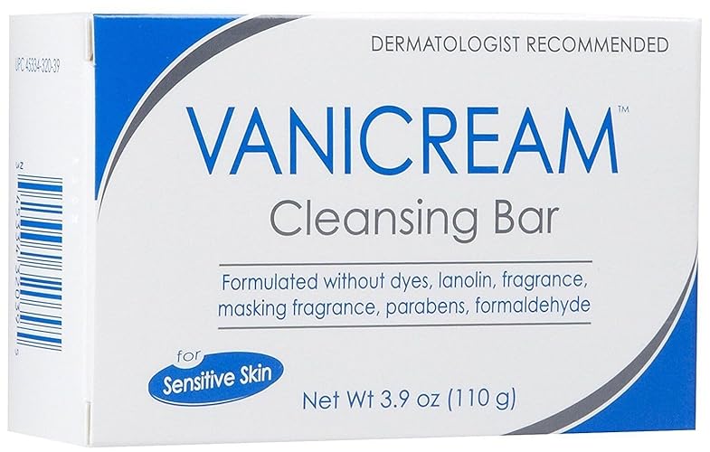 Vanicream Cleansing Bar, Fragrance-Free & Unscented, 3.9 Oz - Gentle Skin Cleanser