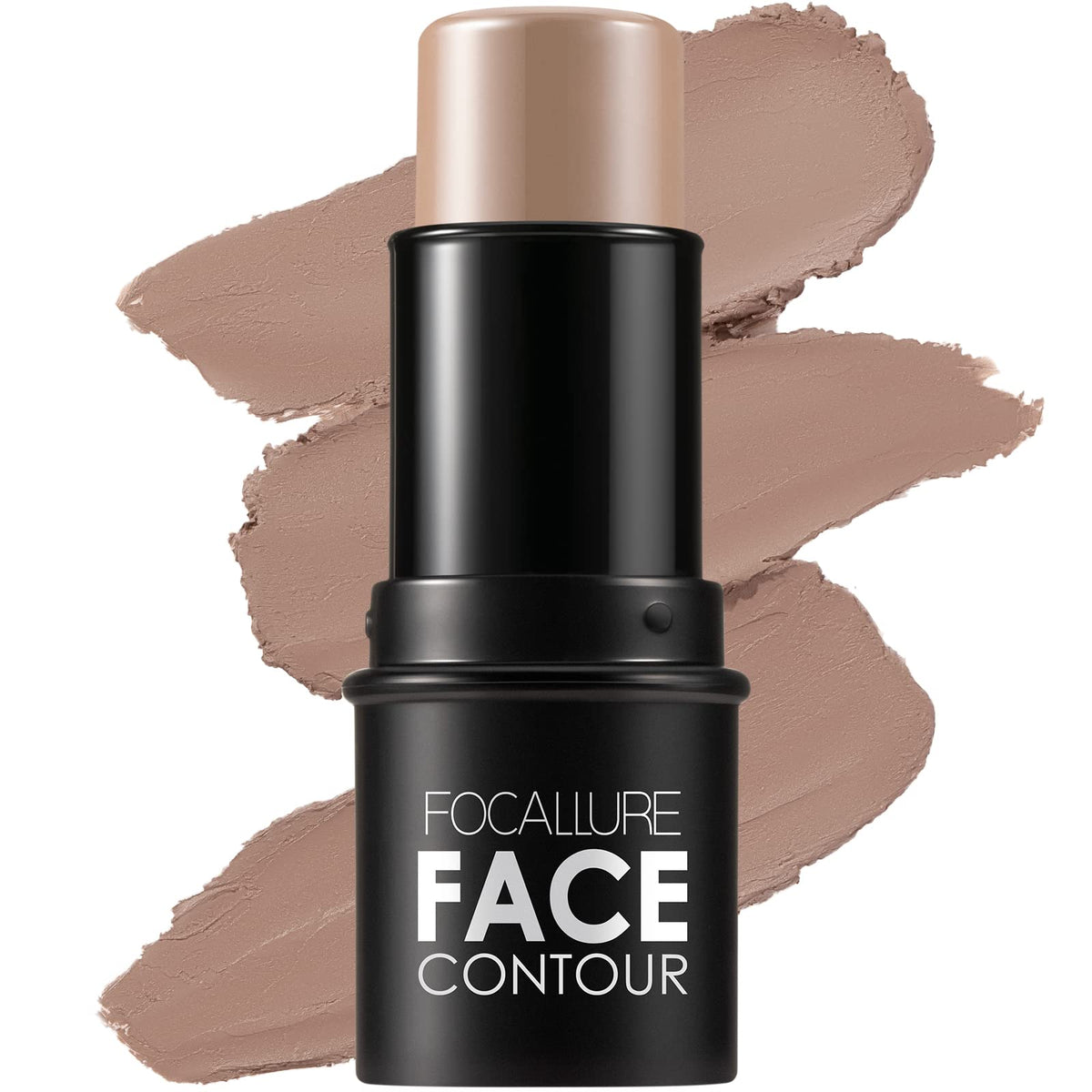 Focallure Cream Contour Stick - Matte Bronzer, Waterproof, Buildable Coverage, Tortilla, 0.21 Oz