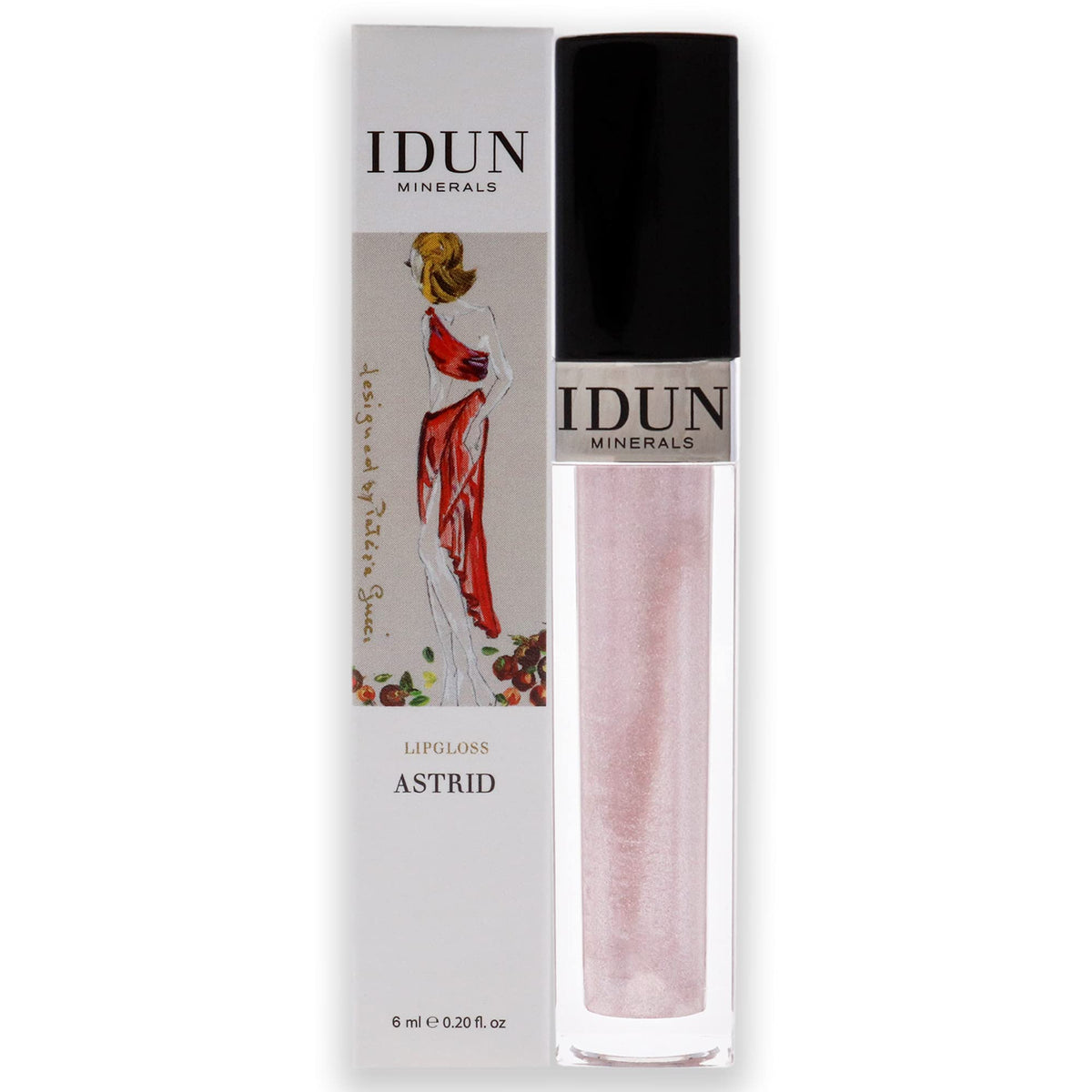 IDUN Minerals Lip Gloss 001 Astrid - Pearl, Creamy, Hydrating, Non-Sticky, Long Lasting 0.