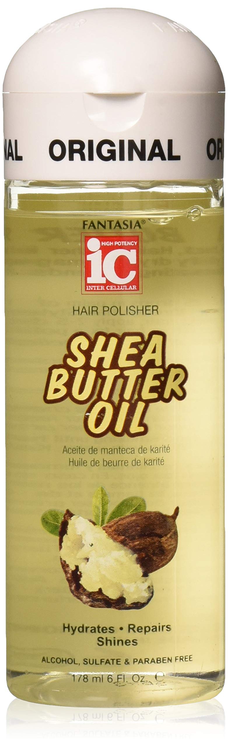 Fantasia Ic Hair Polisher 6Oz Shea Butter Oil - 2 Pack For Smooth, Shiny Hair