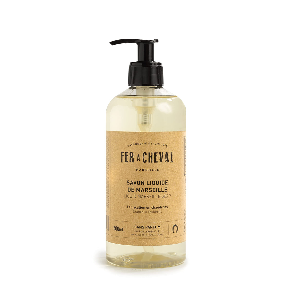 Fer À Cheval Unscented Marseilles Liquid Soap 16.9 Oz With Pump Dispenser