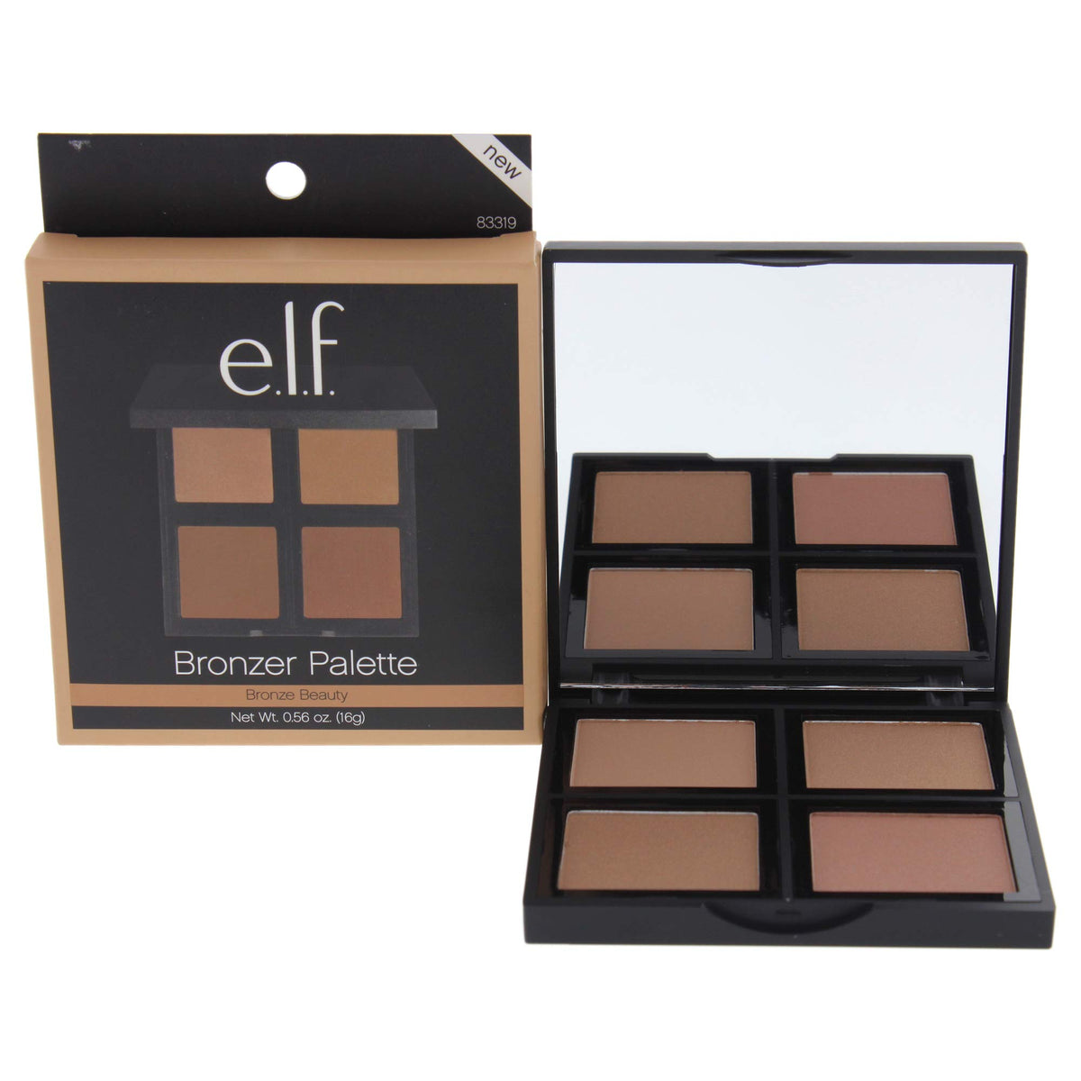 E.L.F. Bronzer Palette - Bronzed Beauty, 0.56 Oz, Perfect For A Sun-Kissed Glow