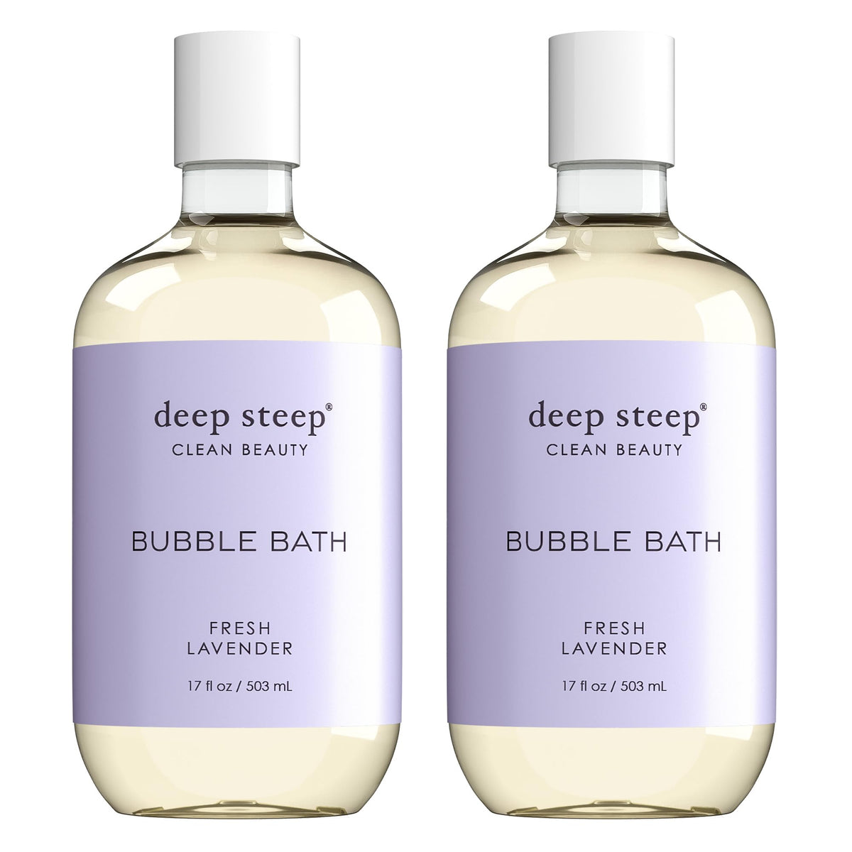 Deep Steep Bubble Bath, Fresh Lavender - 17 Fl Oz (Pack Of 2) - Relaxing Bath Soak