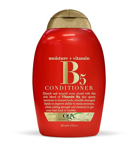 Ogx Moisture + Vitamin B5 Conditioner, 13 Fl Oz - Hydrating Hair Care For Softness & Shine