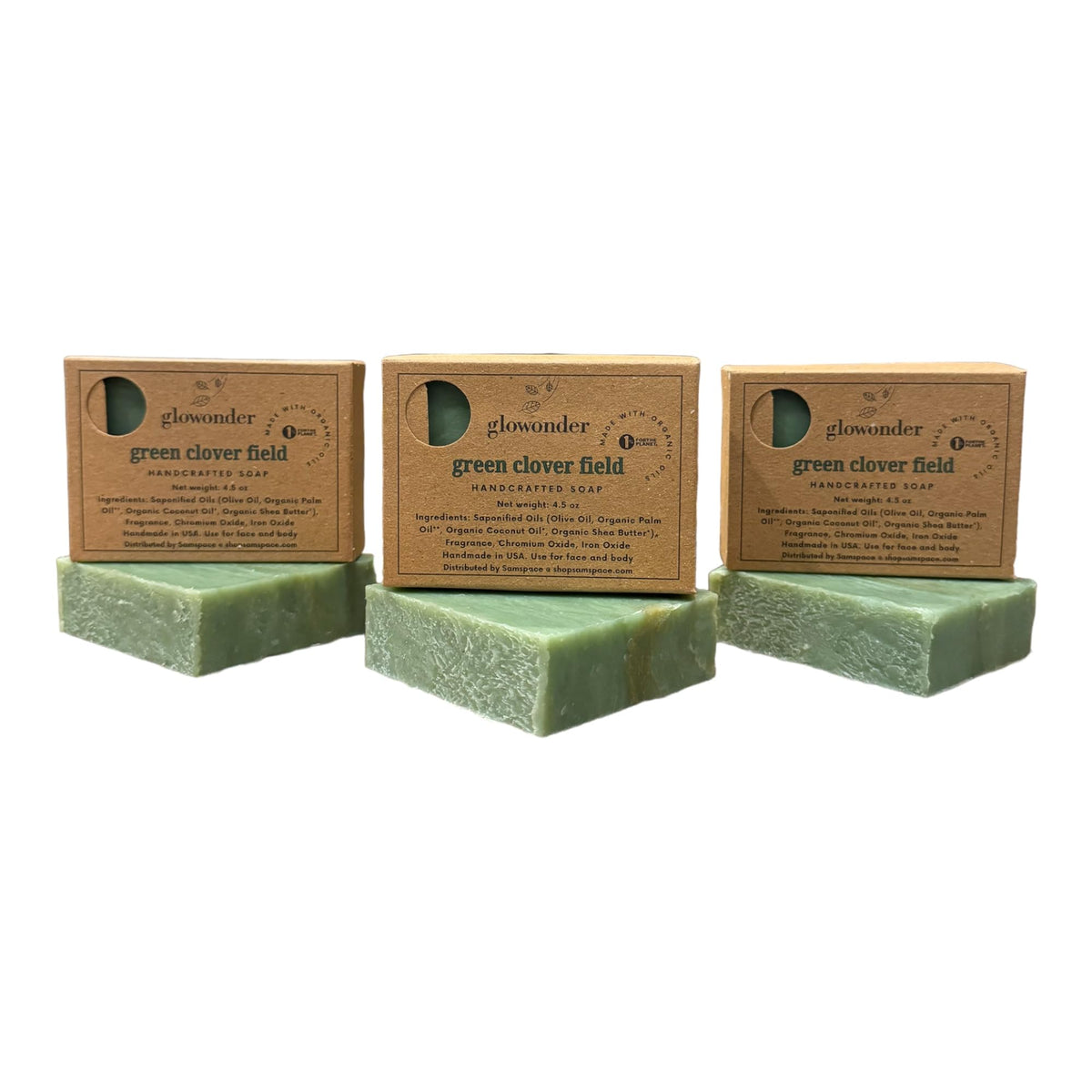 Glowonder Organic Bar Soap 3 Pack - Moisturizing, Cruelty-Free, Botanical Ingredients - 13.5 Oz