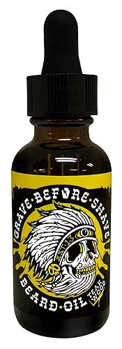 Grave Before Shave Teakwood Beard Oil - 1 Oz Bottle With Dropper Dispenser