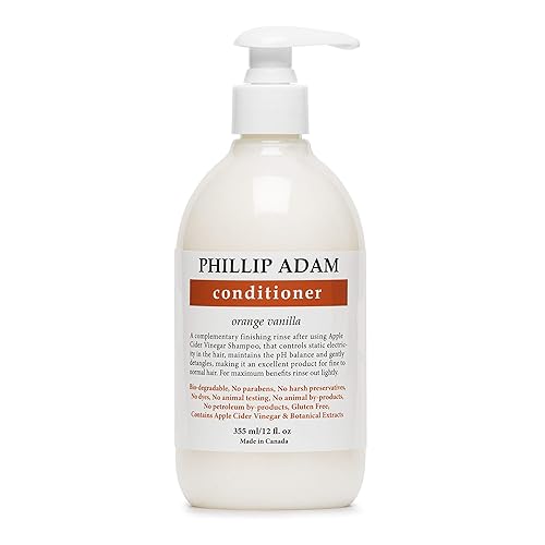 Phillip Adam Orange Vanilla Conditioner - Smooth, Shiny, Chemical-Free, 12 Fl Oz