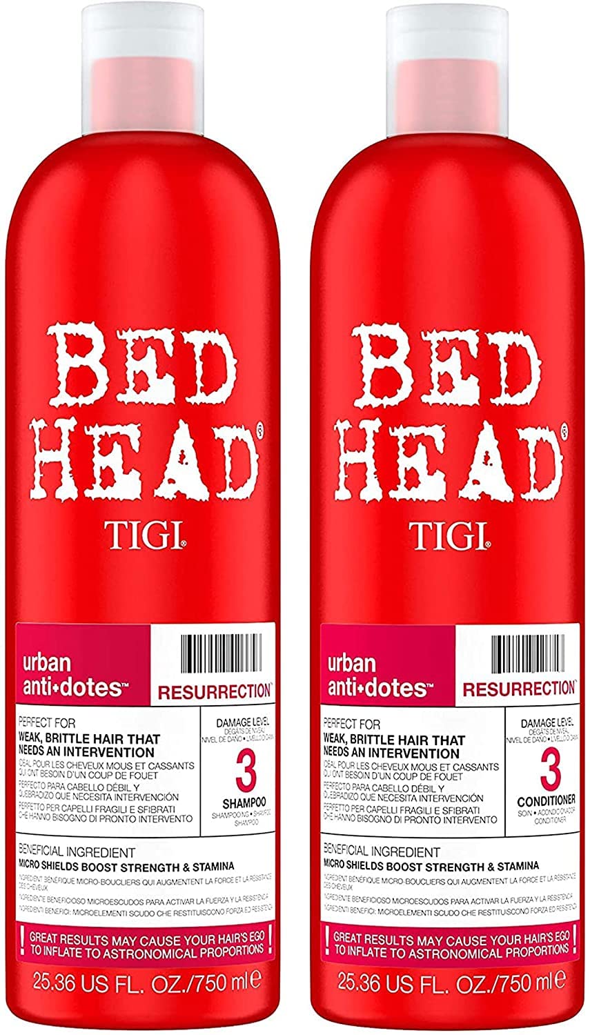 Bed Head Urban Antidotes Resurrection Shampoo & Conditioner For Damaged Hair, 50.72 Fl Oz