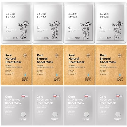 Varuza Korean Face Mask Collection - Hydrating Sheet Masks For Glass Skin Care