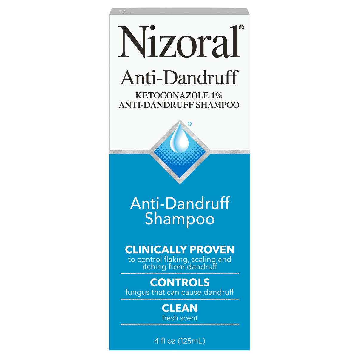 Nizoral Ad Anti-Dandruff Shampoo, Fresh, 4 Fl Oz - Effective Scalp Care & Dandruff Relief