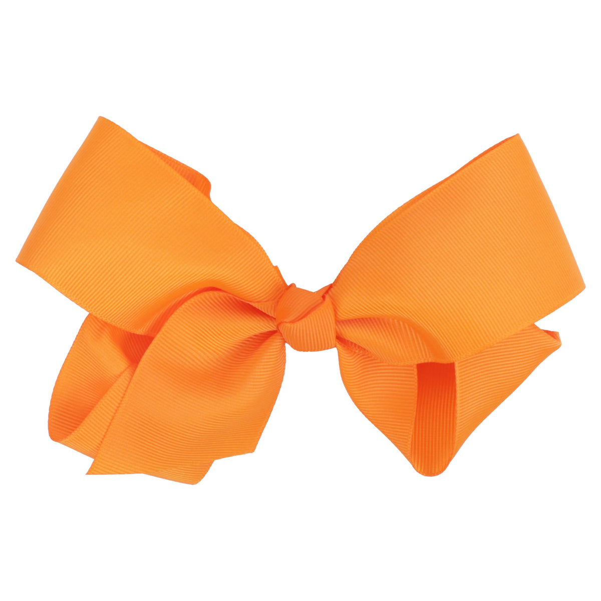 Motique Accessories 5.5 Inch Light Orange Bow Clip - Fabric & Metal Hair Accessory