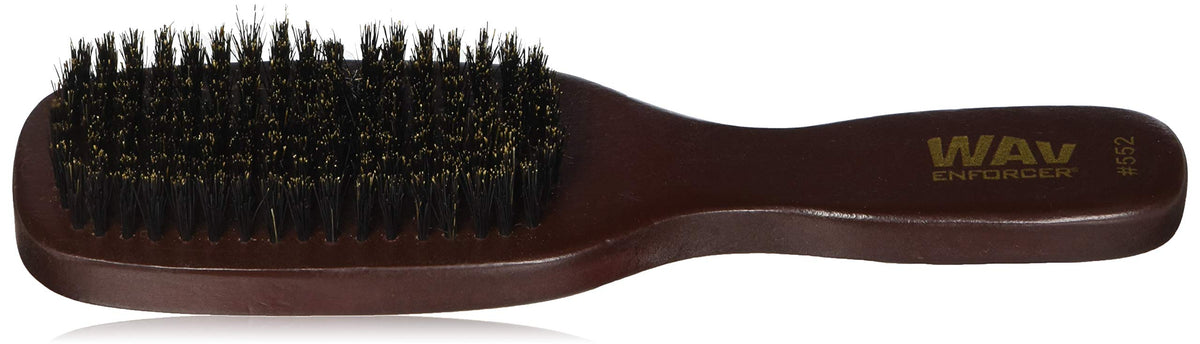 WAV ENFORCER Wave Brush - Brown Boar Bristle Hair Styling Tool at Marley's Cuts