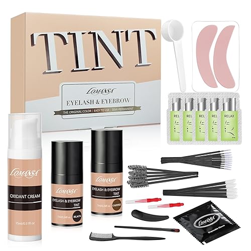 Lomansa Lash Tint Kit Black Coffee - 20 Applications, Instant Volumizing, Up To 4 Weeks, 15Ml