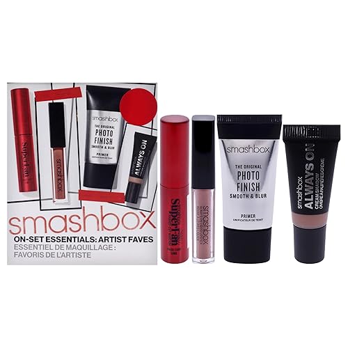 Smashbox On Set Essentials - 4 Mini Artist Faves In Cranberry For Flawless Makeup Looks