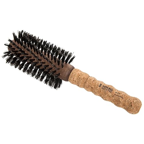 Ibiza Hair Boar Hair Round Brush G4-65mm | Hybrid Bristles & Cork Handle for Volume & Shine