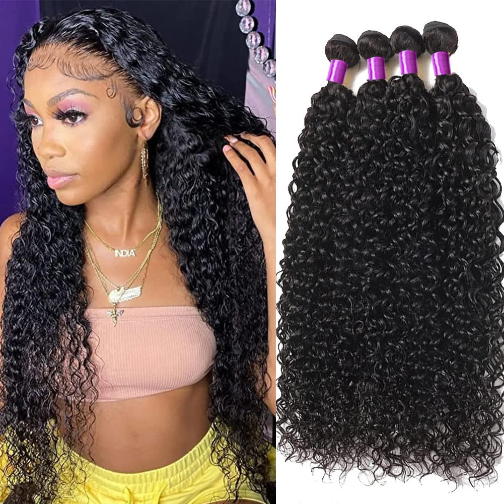 Luduna 100% Unprocessed Brazilian Virgin Water Wave Hair Bundles - 10 12 14 Inches