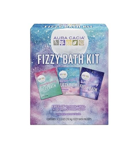 Aura Cacia Fizzy Bath Kit - 2.5 Ounce (Pack Of 3) - White Bath Bombs For Relaxation