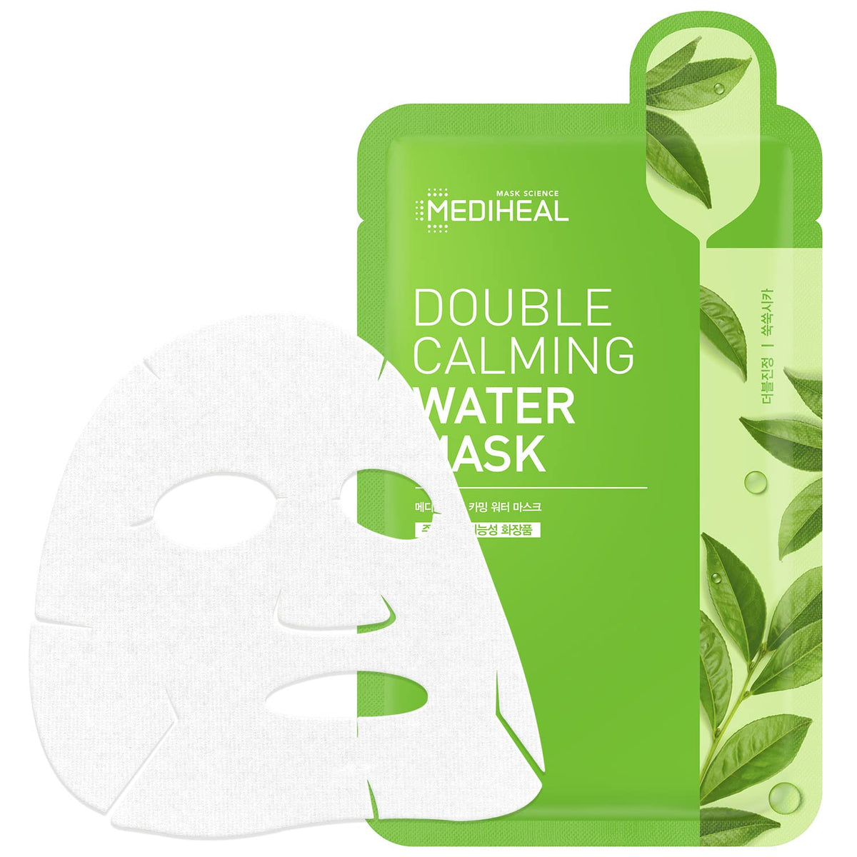 Mediheal Double Calming Water Mask, 15 Count - Calming Sheet Mask With Centella & Artemisia