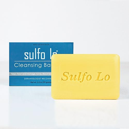 Sulfo-Lo Cleansing Bar Soap with Sulfur for Face & Body, 3.5 Ounce, Acne Treatment