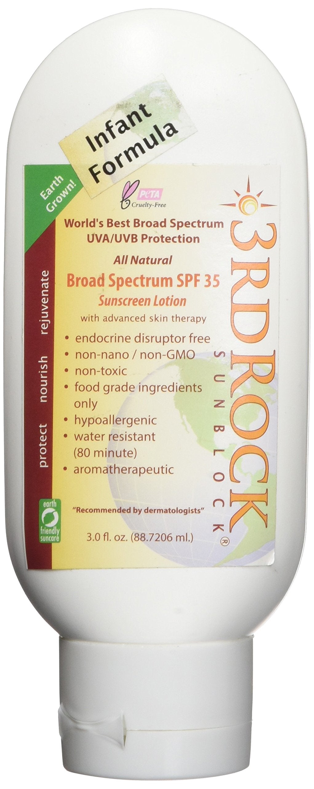 3Rd Rock Essentials Kids Sunblock - Natural Zinc Sunscreen, Toxin-Free, 2.5 Fl Oz