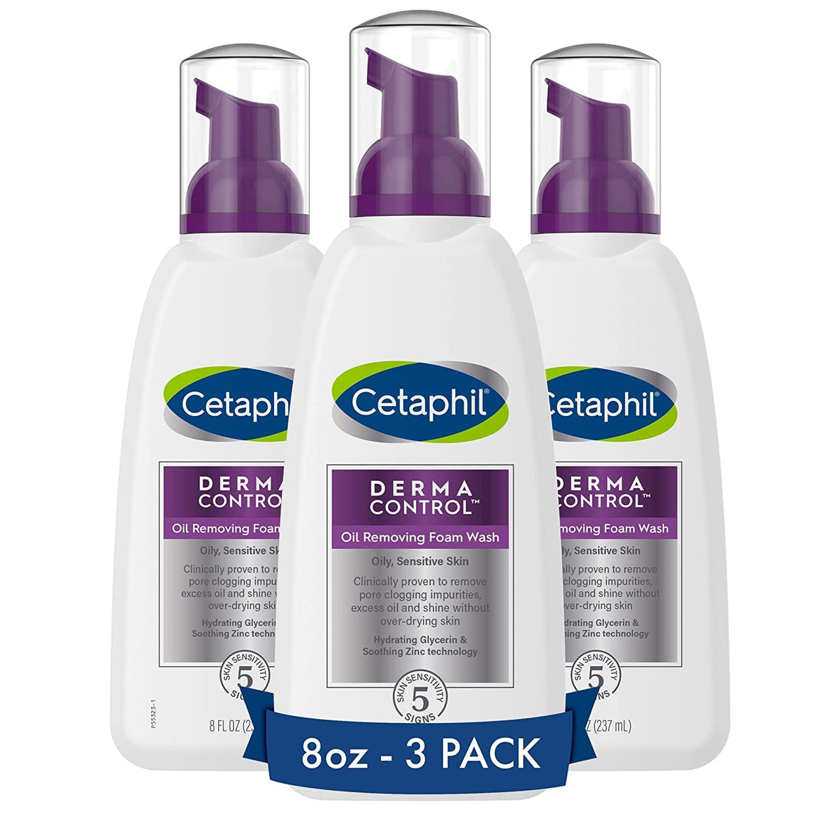 Cetaphil Pro Foaming Facial Cleanser, Fragrance-Free, 8 Fl Oz (Pack Of 3) For Sensitive Skin