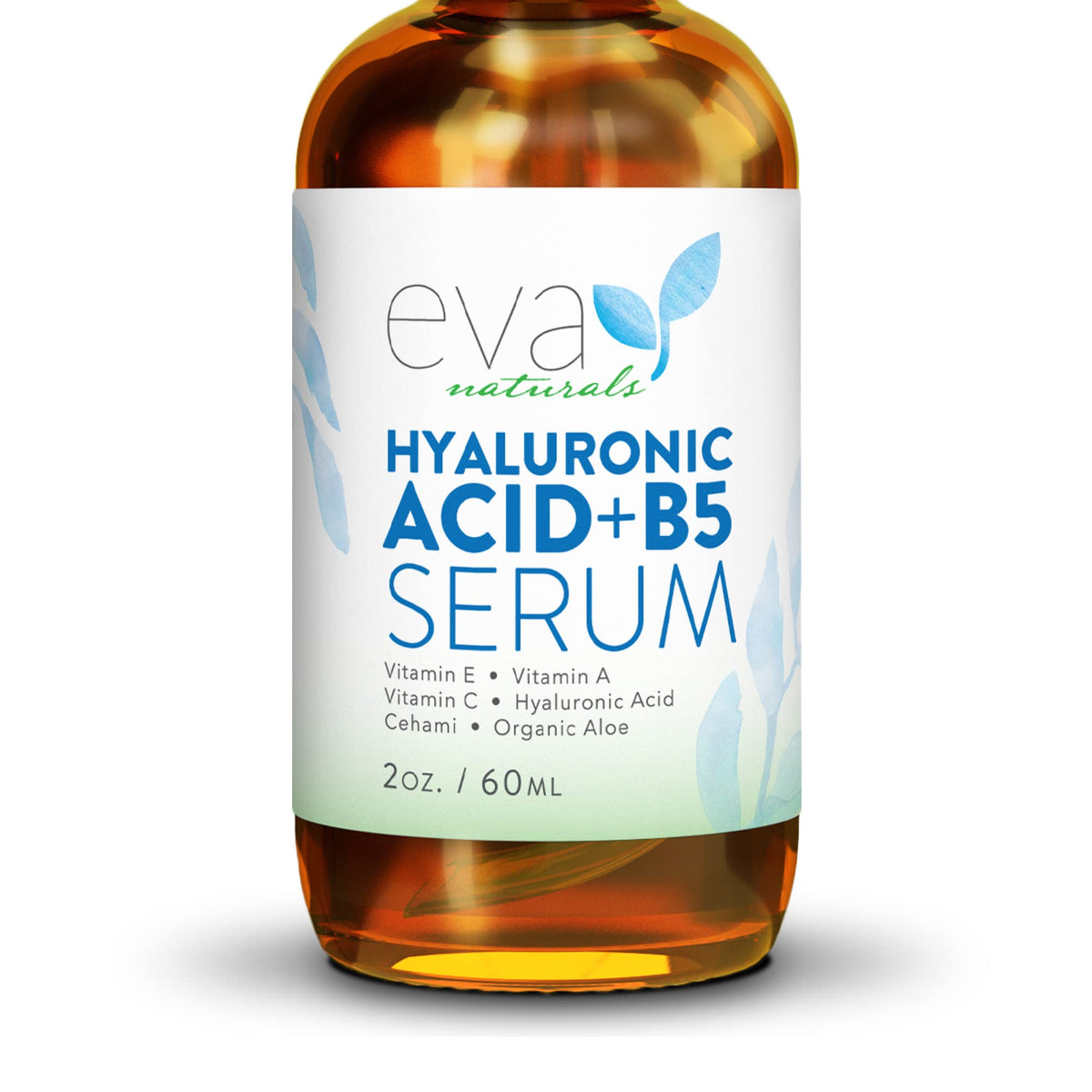 Eva Naturals Hyaluronic Acid Serum with Vitamin B5 - Anti-Aging Moisturizer, 2 Fl Oz