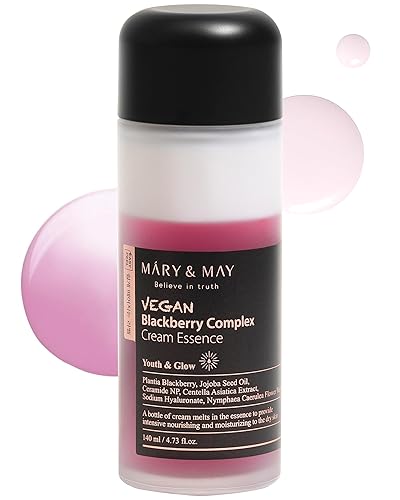 Mary&May Vegan Blackberry Complex Cream Essence - Hydrating, Soothing, Anti-Aging, 4.73 Fl. Oz.