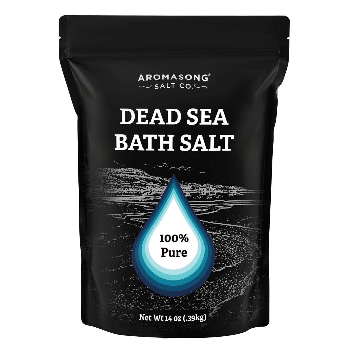 Aromasong Dead Sea Salt Bath Soak 14 Oz - 100% Natural For Relaxation & Detoxification