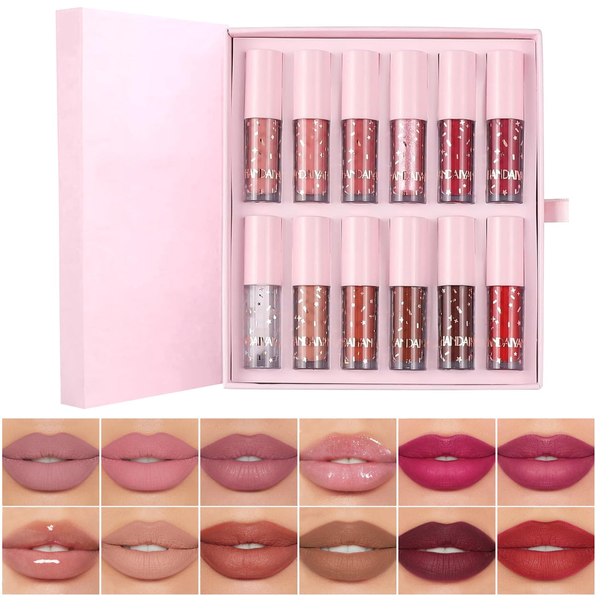 Bonnie Choice 12Pcs Nude Matte Liquid Lipstick Set - Waterproof, Long Lasting, 24 Hour Wear