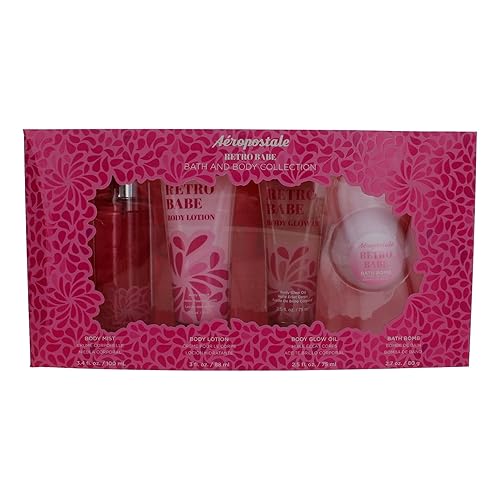 Aeropostale Retro Babe 4-Piece Bath And Body Collection - Perfect Gift Set For Self-Care