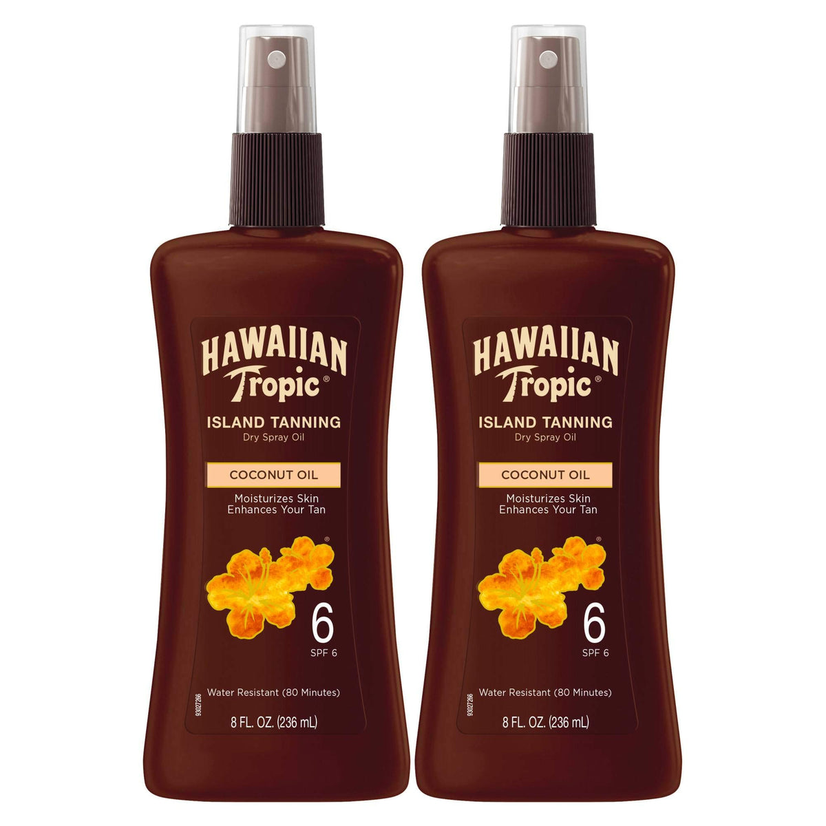 Hawaiian Tropic Dark Tanning Oil Spf 6, 8 Oz Spray Pump, 2 Count - Sun Protection