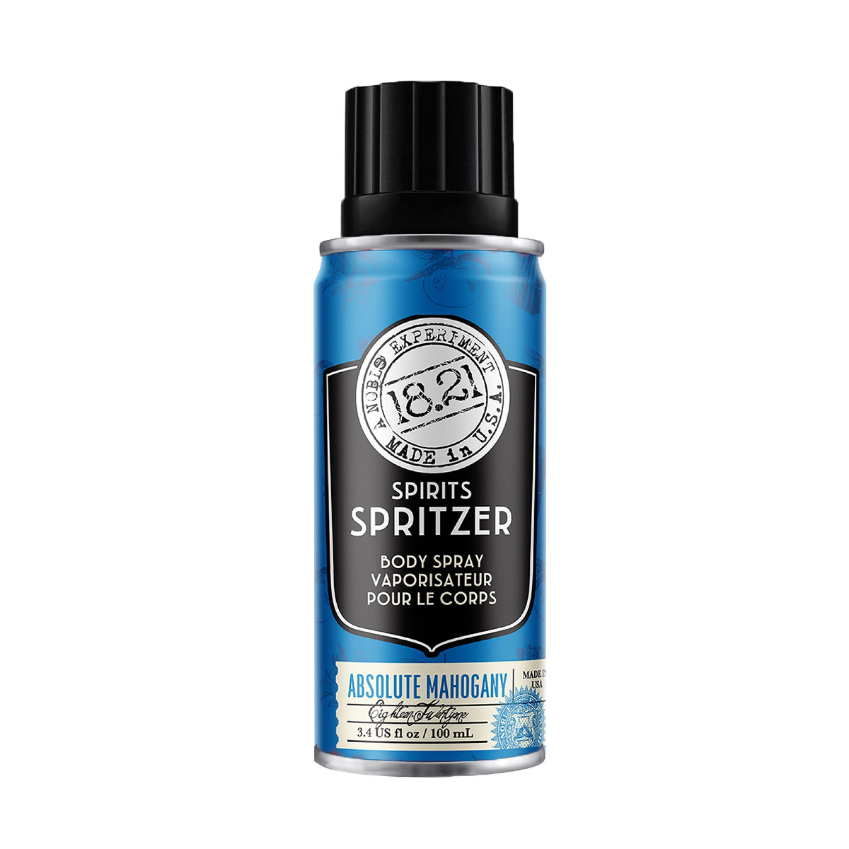 18.21 Man Made Spirits Spritzer Absolute Mahogany 3.4 oz - Long-Lasting Body Spray for Men