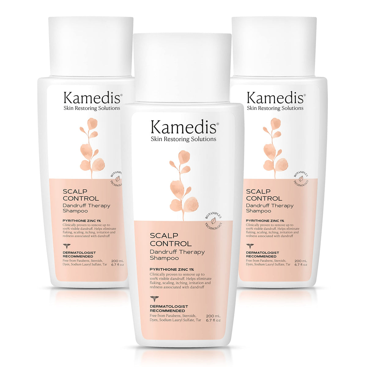 Kamedis Dandruff Therapy Shampoo - Soothes Itchy Scalp, Paraben & Dye-Free, 6.7 Fl