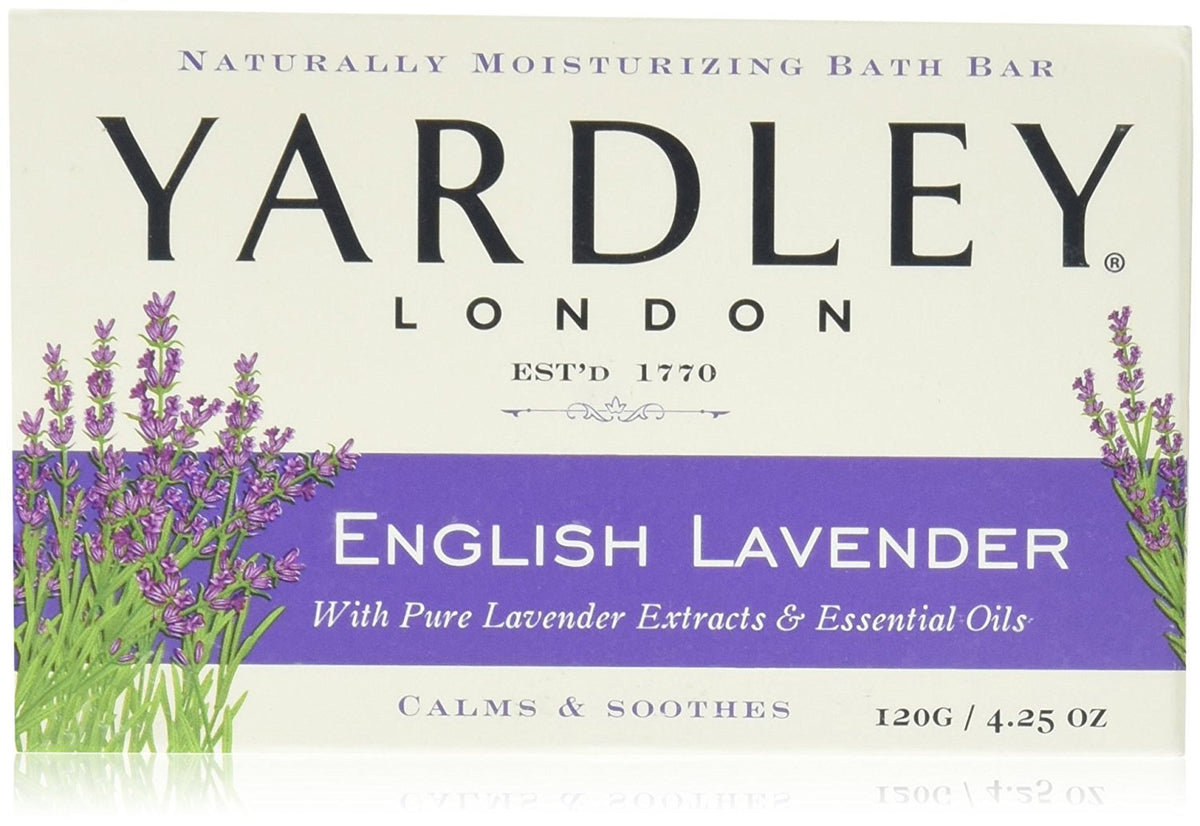 Yardley London English Lavender Moisturizing Bar With Essential Oils, 4.25 Oz (Pack Of 6)