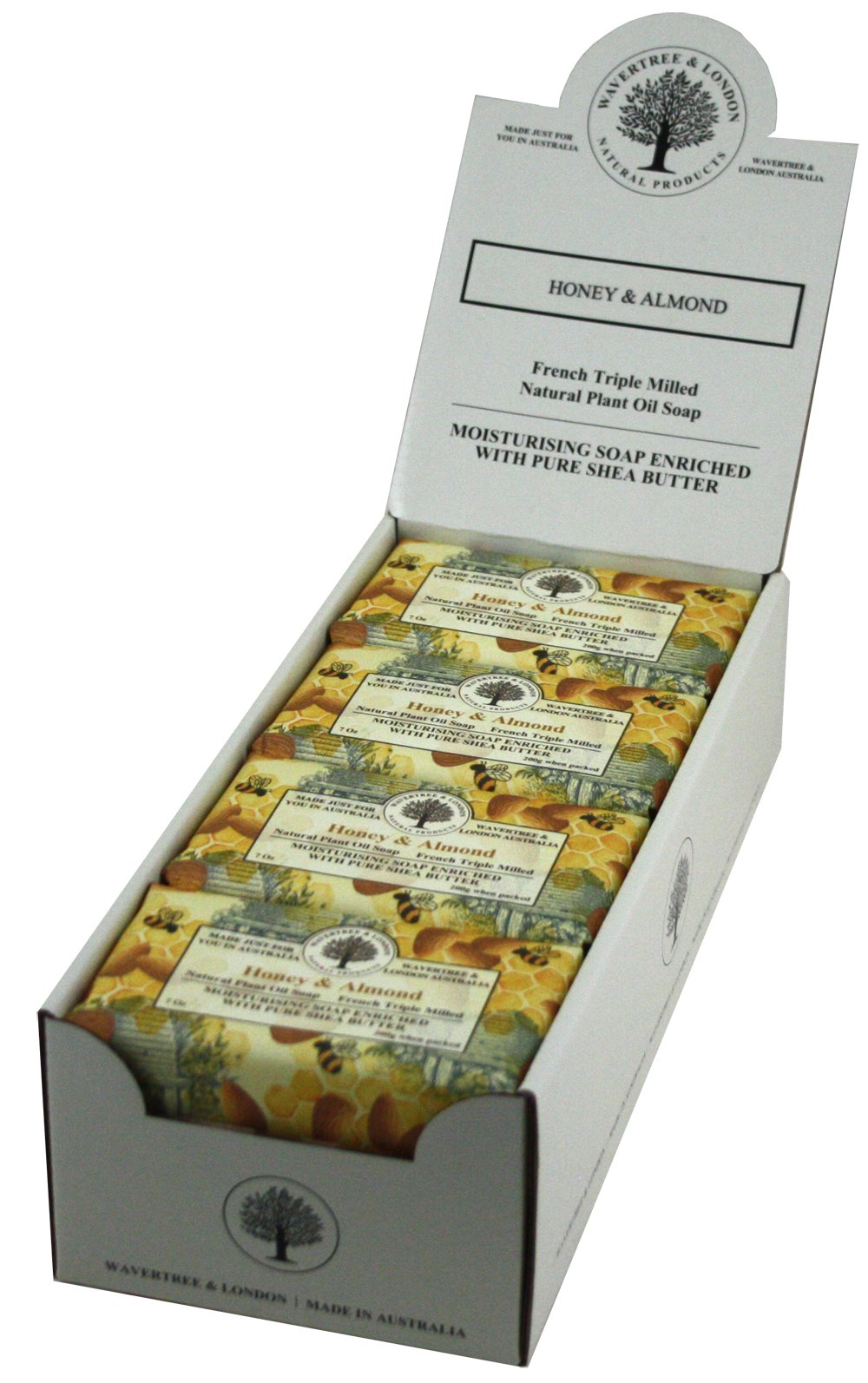 Wavertree & London Honey Almond Soap - 8 Bars, 7Oz Moisturizing French Triple Milled Soap