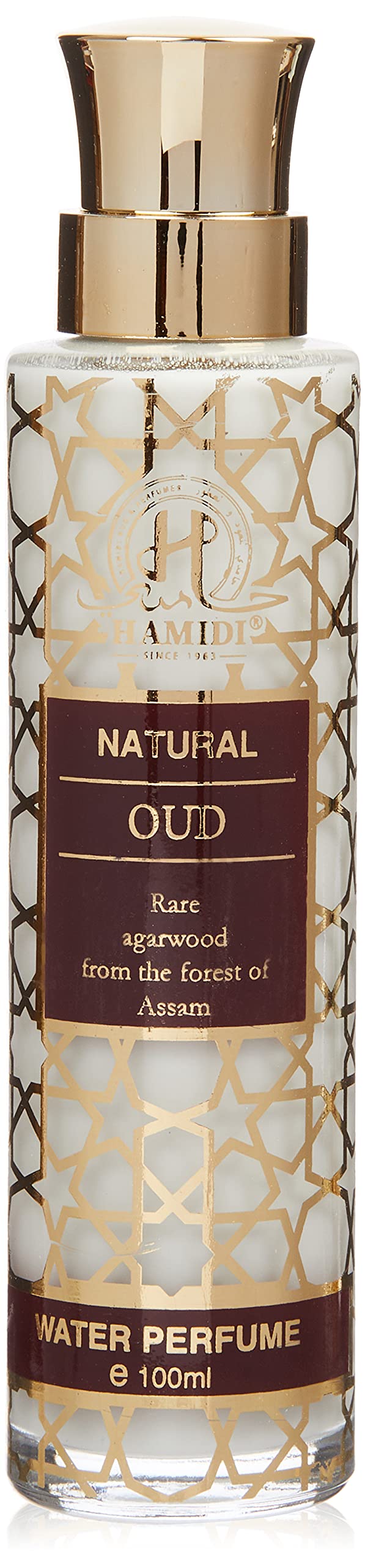 Hamidi Natural Oud Water Perfume Spray 100 Ml - Alcohol Free Fragrance, Natural Extracted Oil