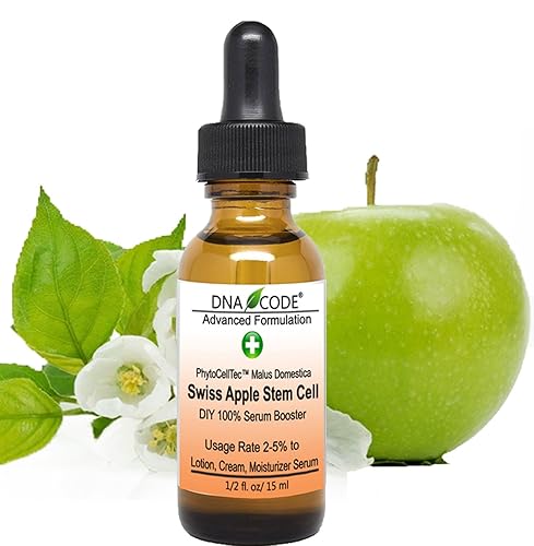 DNA CODE Anti-Aging Swiss Apple Stem Cell Serum Booster - 100% Natural, 0.5 Fl Oz