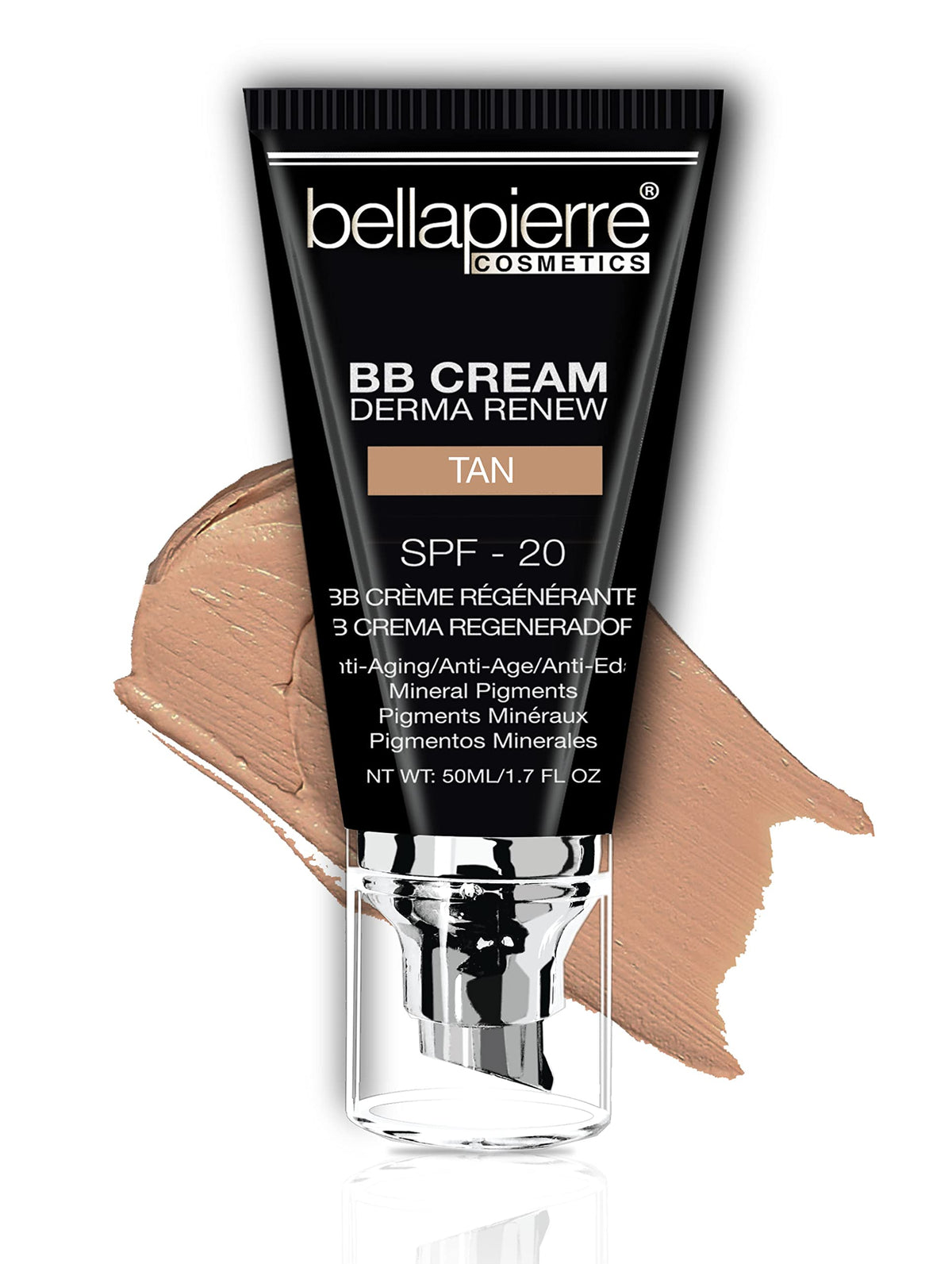 Bellapierre Bb Cream Spf 20 - Tinted Sunscreen & Moisturizer, 1.7 Oz - Tan, Non-T