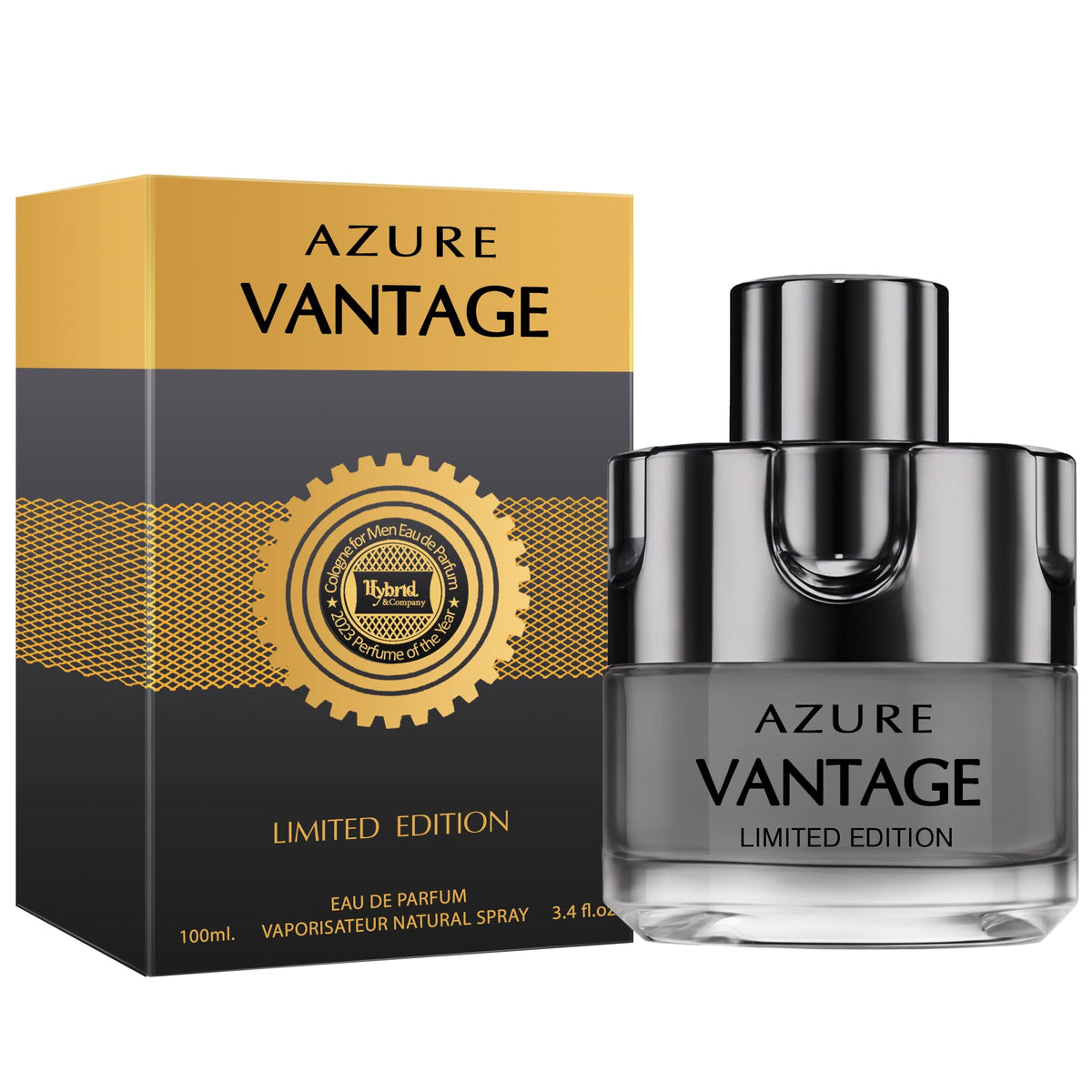 Hybrid & Company Azure Vantage Pour Homme Eau De Toilette 3.4 Fl Oz - Limited Edition