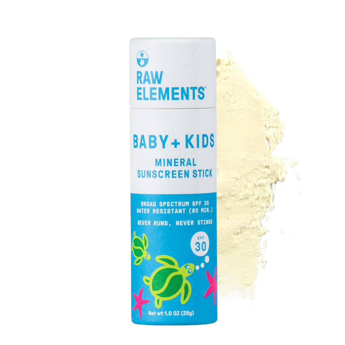 Raw Elements Baby & Kids Spf 30 Sunscreen Stick, Organic, Reef-Safe, 1.0 Oz