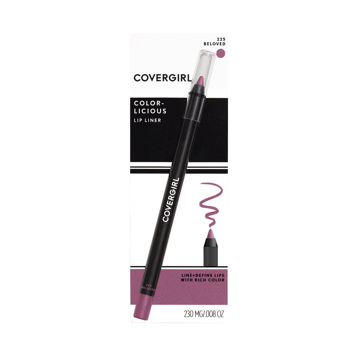 Covergirl Colorlicious Lip Perfection Lip Liner In Beloved 225, 0.04 Oz - Smooth Application