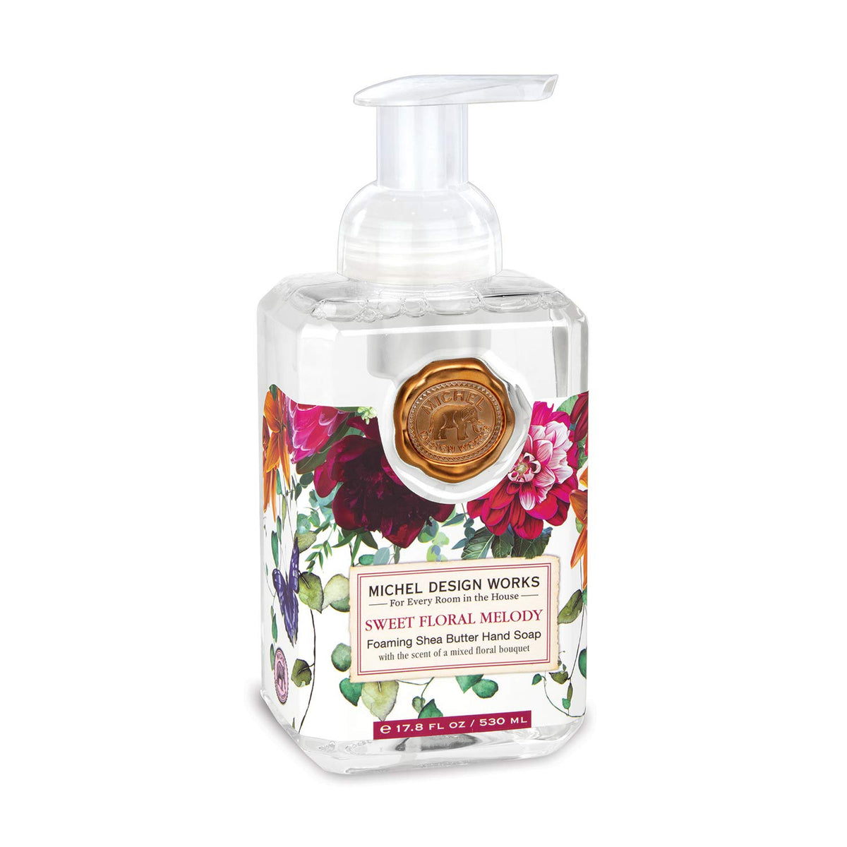 Michel Design Works Foaming Hand Soap 17.8Oz - Sweet Floral Melody, Shea Butter & Aloe Vera