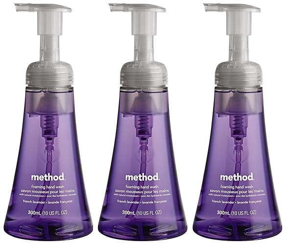 Method Foaming Hand Wash, French Lavender, 10 Fl Oz - Pack Of 3, Eco-Friendly Cleanser