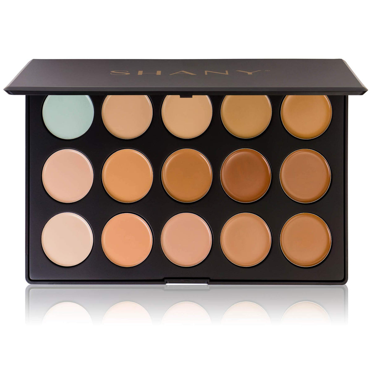 Shany Contour Camo 15 Color Cream Foundation & Concealer Palette - Nude Makeup Essentials