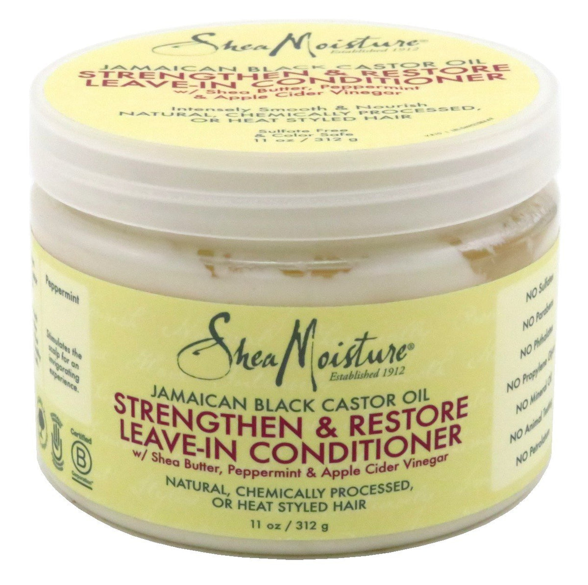 Shea Moisture Jamaican Black Conditioner Leave-In 11 Ounce Jar (325ml) (6 Pack)