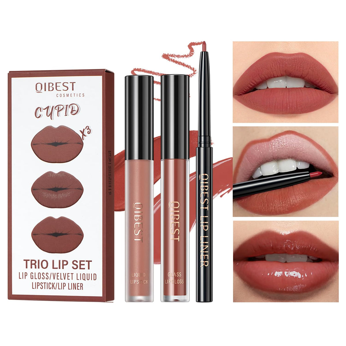 Rg Rouge Lx 3-In-1 Lip Gloss Set: Matte Lipstick, Hydrating Gloss, 2Mm Liner - 