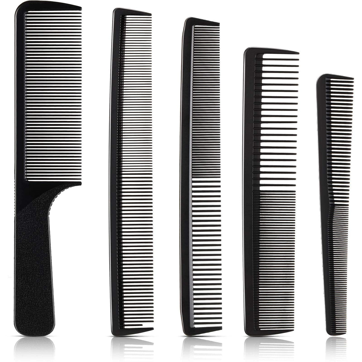 Patelai 5 Pack Hair Cutting Combs Set - Anti-Static, Heat Resistant, Fine Teeth For Men & Women