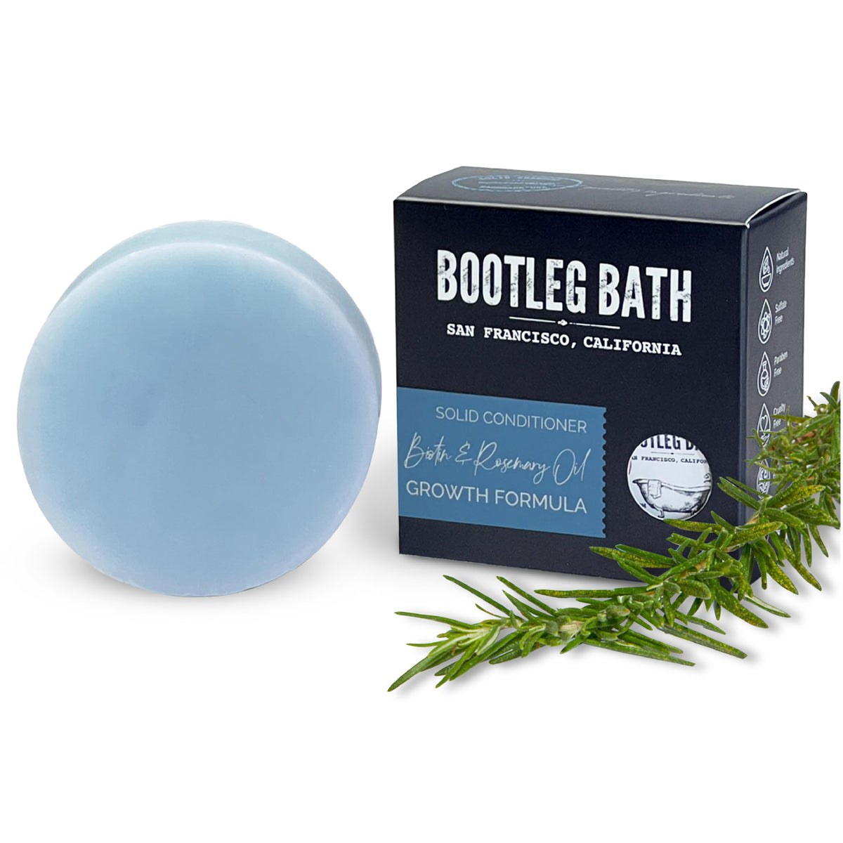 Bootleg Bath Biotin Conditioner Bar - Vegan, Eco-Friendly Hair Growth, Sulfate & Paraben Free, 2.2