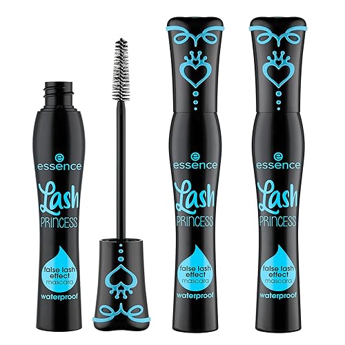 Essence Lash Princess Waterproof Mascara - Vegan, Cruelty-Free, Paraben-Free (Pack Of 3)